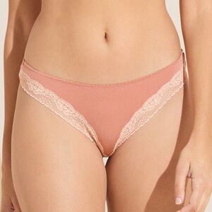NWT Eberjey Women’s Flora TENCEL Modal Thong in Pink Rouge/Rose in size XL